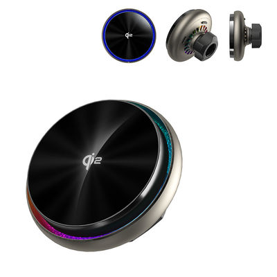 comprar Bracket de carga inalámbrica para automóviles con luz de cielo estrellado Con ventilador de enfriamiento silencioso incorporado Lentes de patrón de CD Marco de metal de gama alta online manufacture