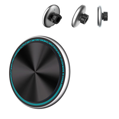 comprar Luz Ambiental de Metal Cargador inalámbrico de 15w Porta teléfonos para automóviles con forma ovalada y succión magnética Magsafe online manufacture