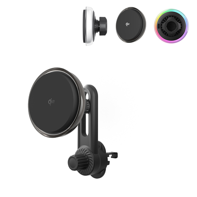 comprar Tenedor de teléfono magnético para automóviles de textura cristalina con lente congelada y ventilador de enfriamiento para una estética de ensueño y personalizada online manufacture