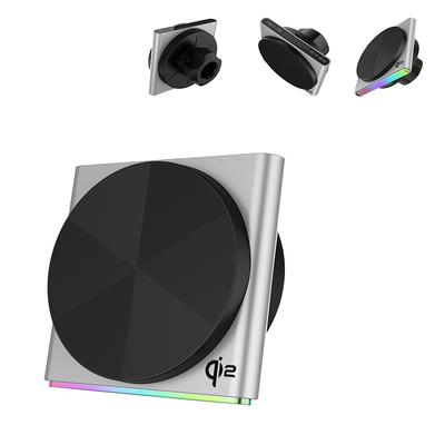 comprar Metal Wireless Charging Station Ultra-Thin Design 9-Color RGB Light Effect Magnetic Suction One-Hand Operation Fast Charging online manufacture