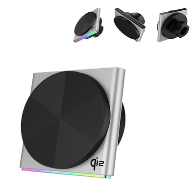 comprar Cargador magnético para coche QI2 con efecto de luz RGB de 9 colores, rotación de 360 grados, carga rápida y diseño ultradelgado online manufacture