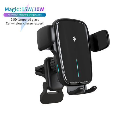 comprar 15W Fast Charging Wireless Car Phone Holder with Auto Matching Coil and Type C Connection online manufacture