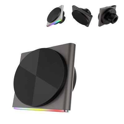Cargador inalámbrico Qi2 para automóviles de diseño ultra delgado Material metálico de 9 colores RGB Efecto de luz de una mano Carga rápida