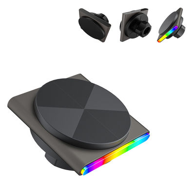 QI2 Diseño ultra delgado Montaje magnético de automóviles inalámbrico Luz RGB Rotación de 360 grados Carga rápida Función de recogida de sonido