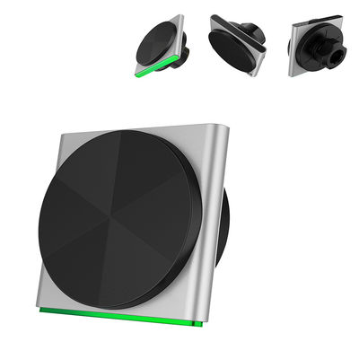 Cargador de Iphone Material de metal de 9 colores RGB Efecto de luz Carro inalámbrico montado Cargador rápido Diseño ultra delgado