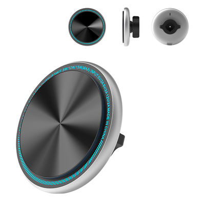 Porta teléfono de automóvil de metal de carga estable y rápida con fuerte succión magnética y luz de marcha personalizable
