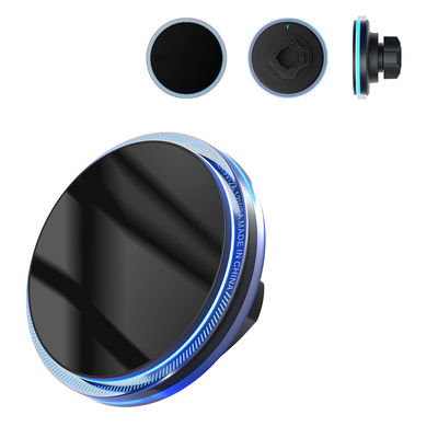 Deshacerse de los problemas de compatibilidad Cargador de automóviles de Iphone Cargador inalámbrico magnético para diseño de luz ambiente de cristal