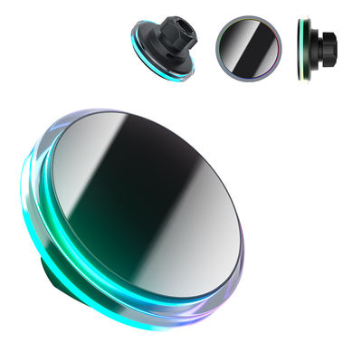 Carga sin esfuerzo y diseño interior único Monte de automóvil Magsafe con soporte de luz ambiente de cristal ODM / OEM