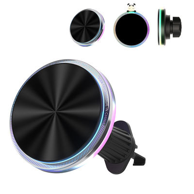Diseño original soporte de teléfono magnético para automóviles con luz ambiental y luces RGB personalizables para un aspecto único