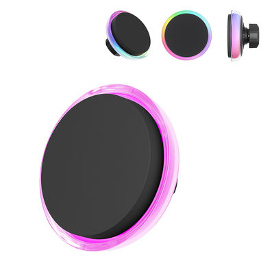 Cargador inalámbrico para coche con textura de cristal, ventilador de refrigeración y luz de cielo estrellado para soporte de cargador de iPhone