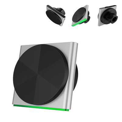 Carga rápida inalámbrica para iPhone 15 Pro Max, soporte magnético para automóvil, efecto de luz RGB de 9 colores, captación de sonido con tecnología negra