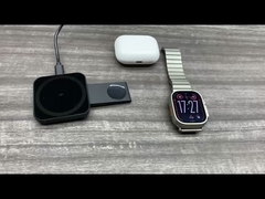 Cargador inalámbrico magnético de 2 en 1 mínimo súper fuerte soporte telefónico plegable de viaje portátil de negocios