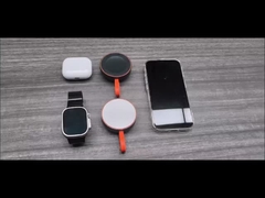 QI2 iPhone muy pequeño Cargador inalámbrico de metal magnético 2 en 1 Portador telefónico oculto Carga rápida Calor